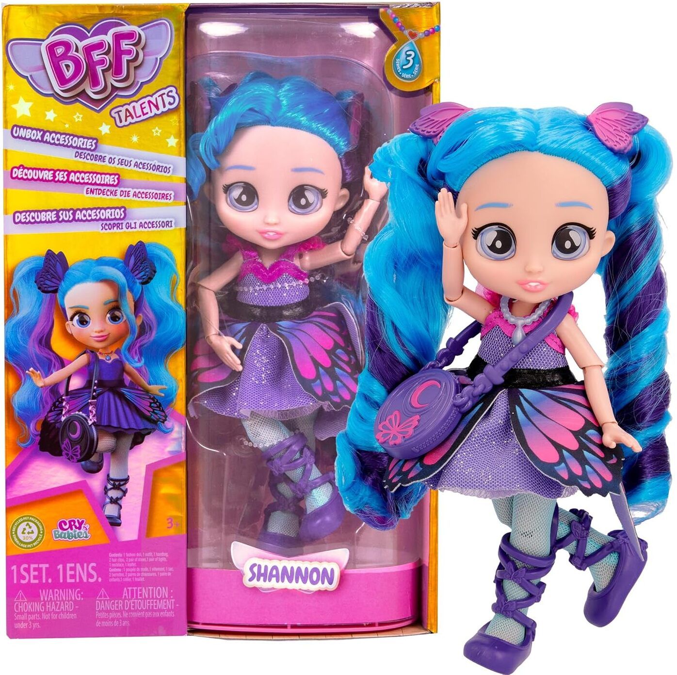 BFF Wave 3 Shannon Doll For Girls with 9+ Surprises Outfit and Accessorie