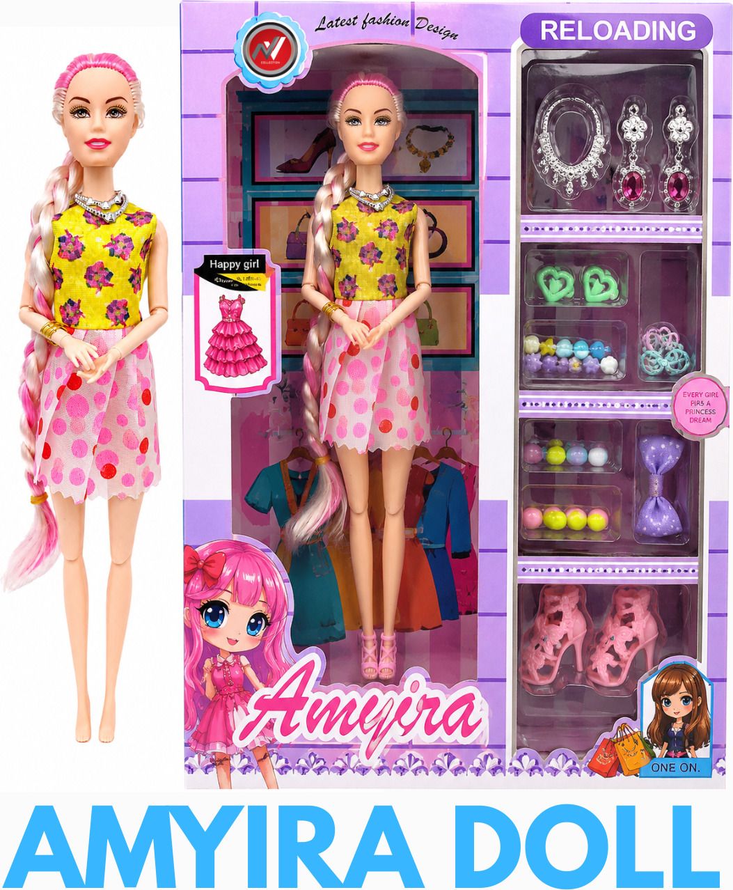 ctc creation Amayira Baby Girl Doll Toy with Accessories-picture-47