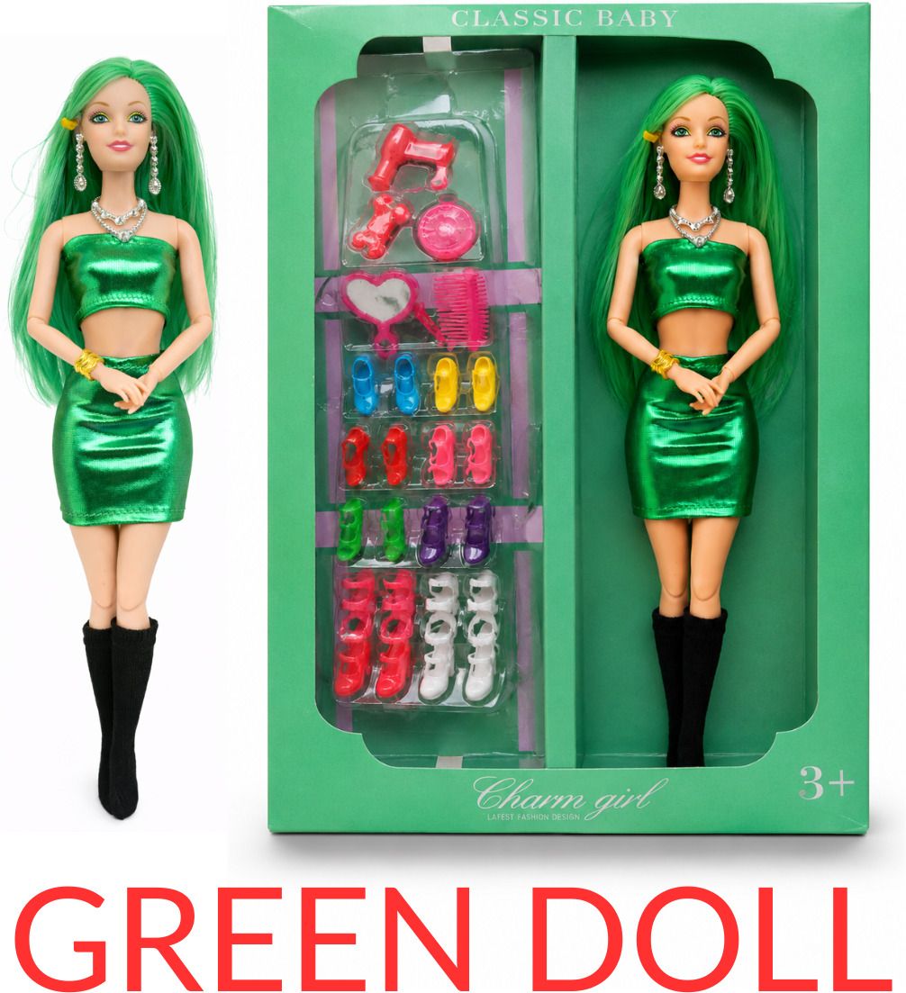 nv collection Green Fashion Baby Doll Set for Imaginative Play-picture-39