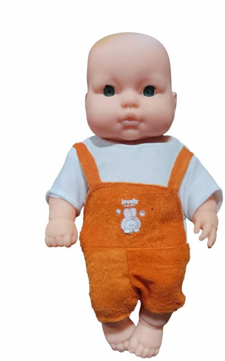 Cute Little Boy in Dungaree Dress Doll with Bat and Ball for Kids