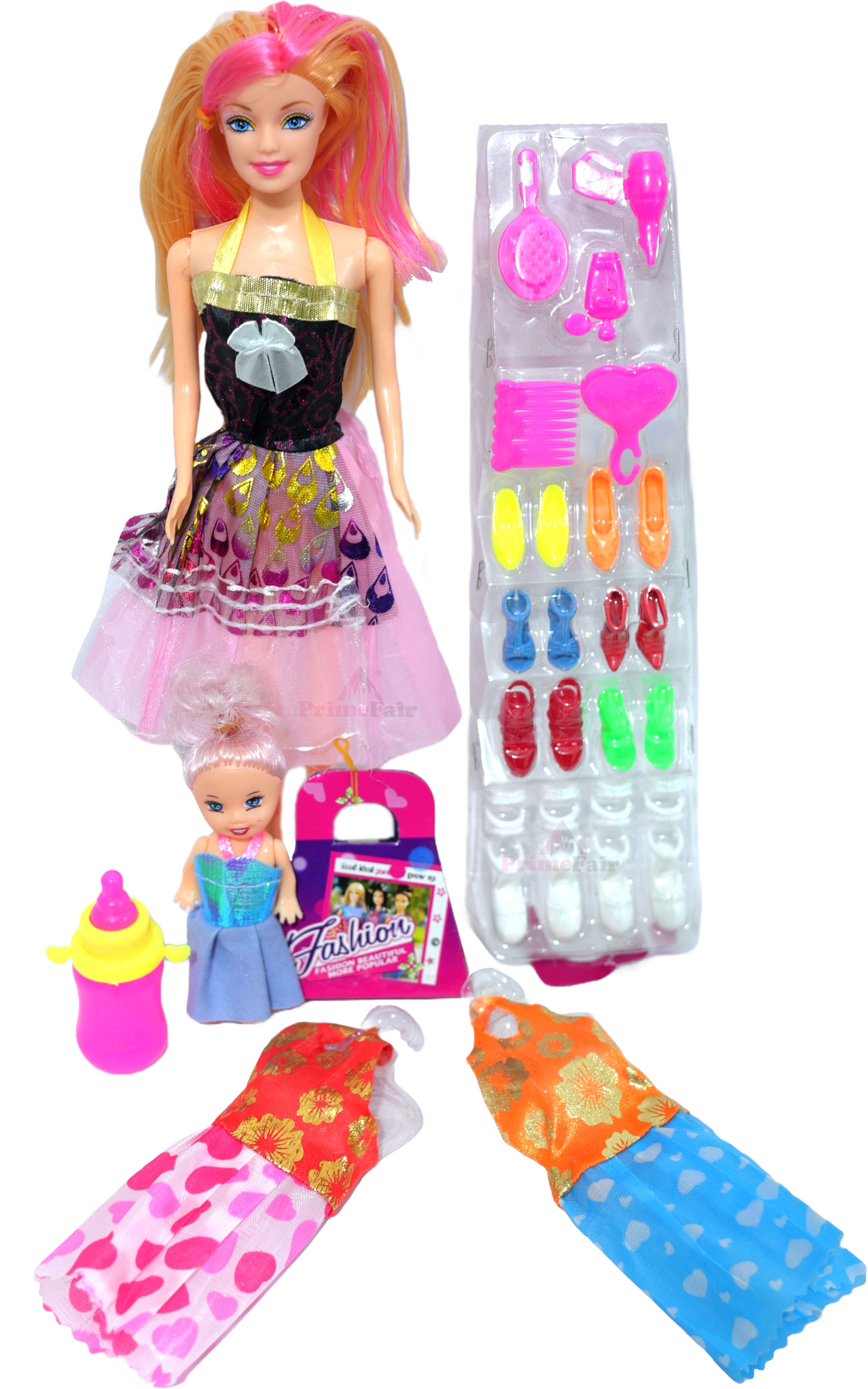 Baby Doll Playset with Multiple Outfits and Accessories, Great Gift for Kids-image-3