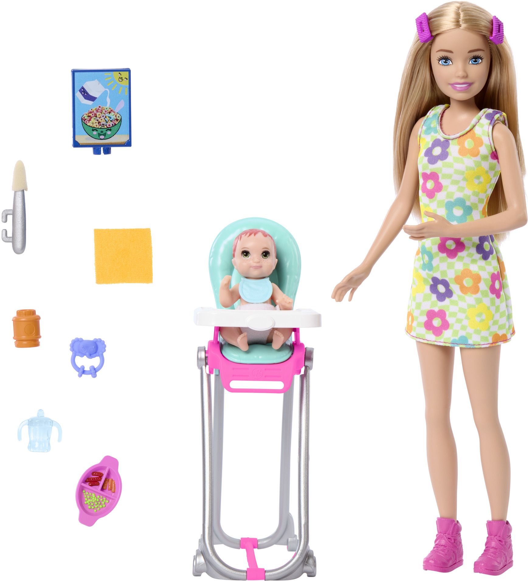 barbie Skipper Babysitters Inc & Playset, Includes Doll, Baby, and Mealtime Accessories-picture-33