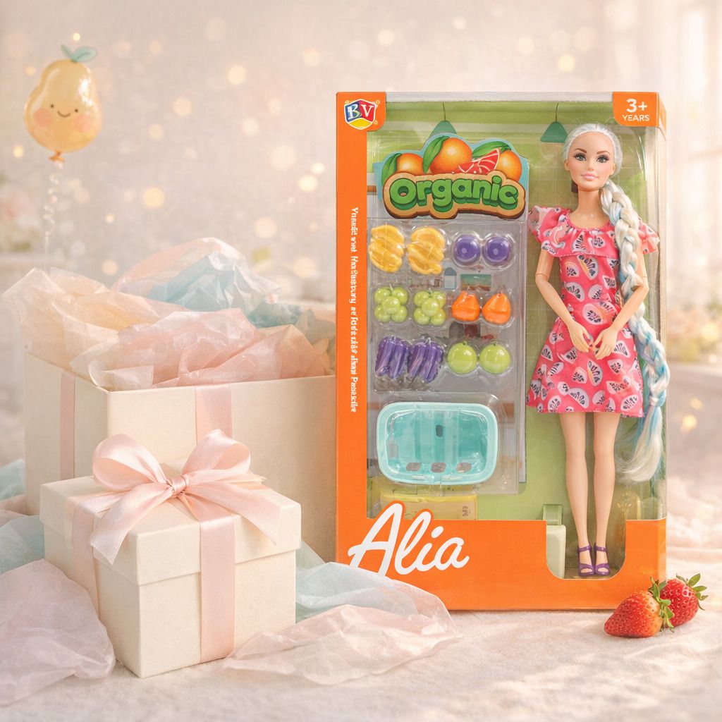 primo cleats Organic Market Fashion Doll Set 32 CM with Fruits, Vegetables & Basket-picture-15