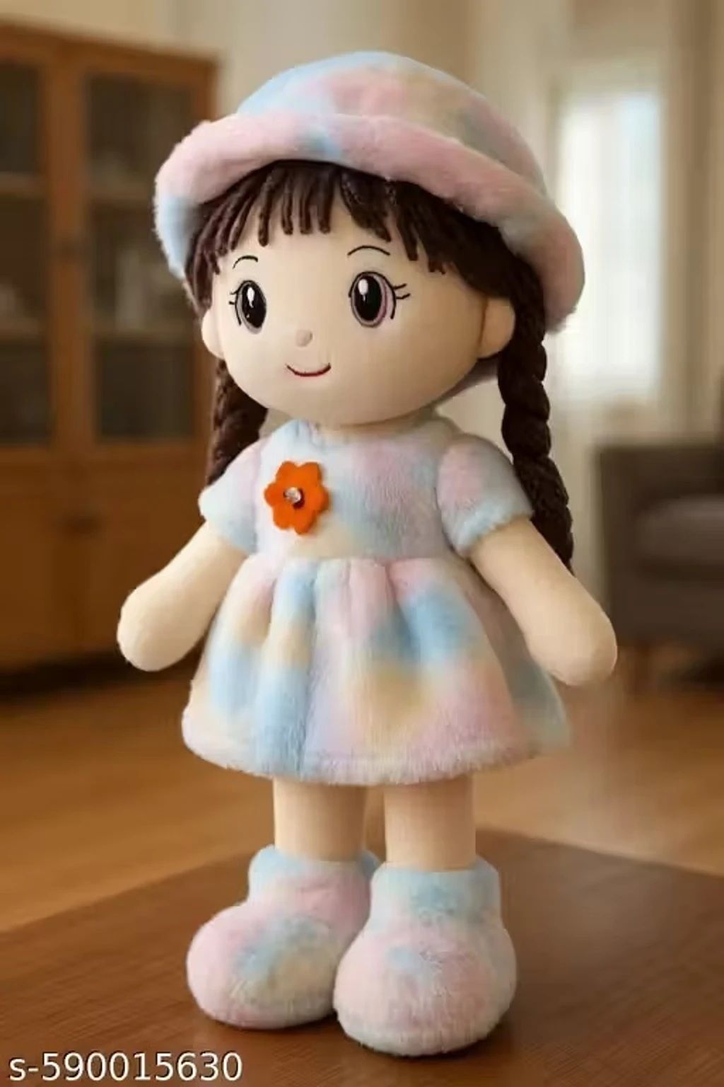 Soft Doll for Kids Plush Colorful Dress Cute GIFT FOR GIRLS