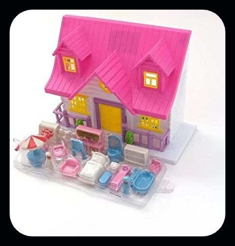 A-Foldable & Openable Door with Furniture, 100% Non-Toxic Doll House Set-image-30