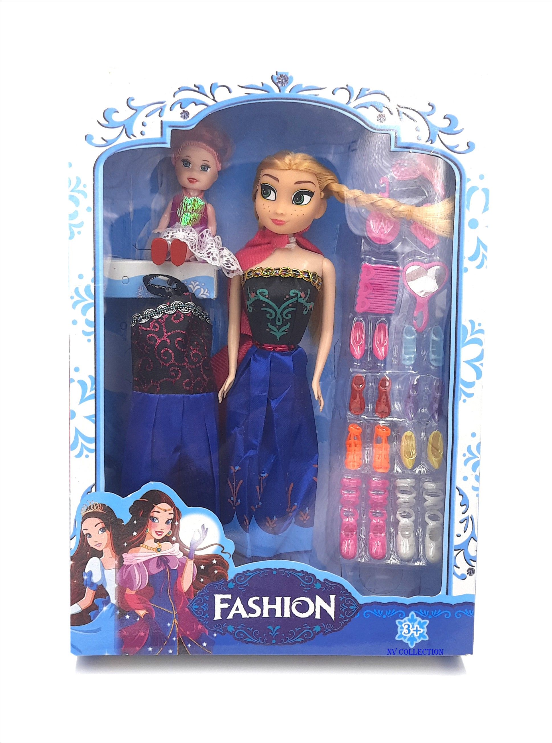 ctc creation Looked Movable Joints Dolls Princess Elsa from Frozen with Baby & Accessories-picture-29