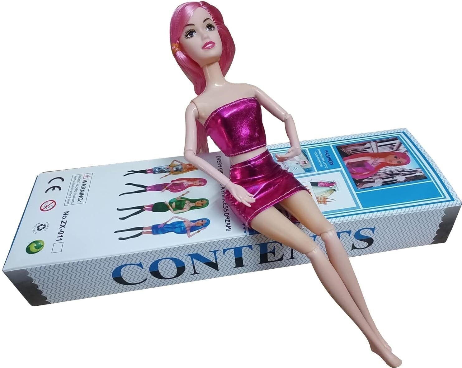 khyali Fashionable Beautiful Elegant Doll with Movable Joints for Girls (Pack of 1)|446-picture-38