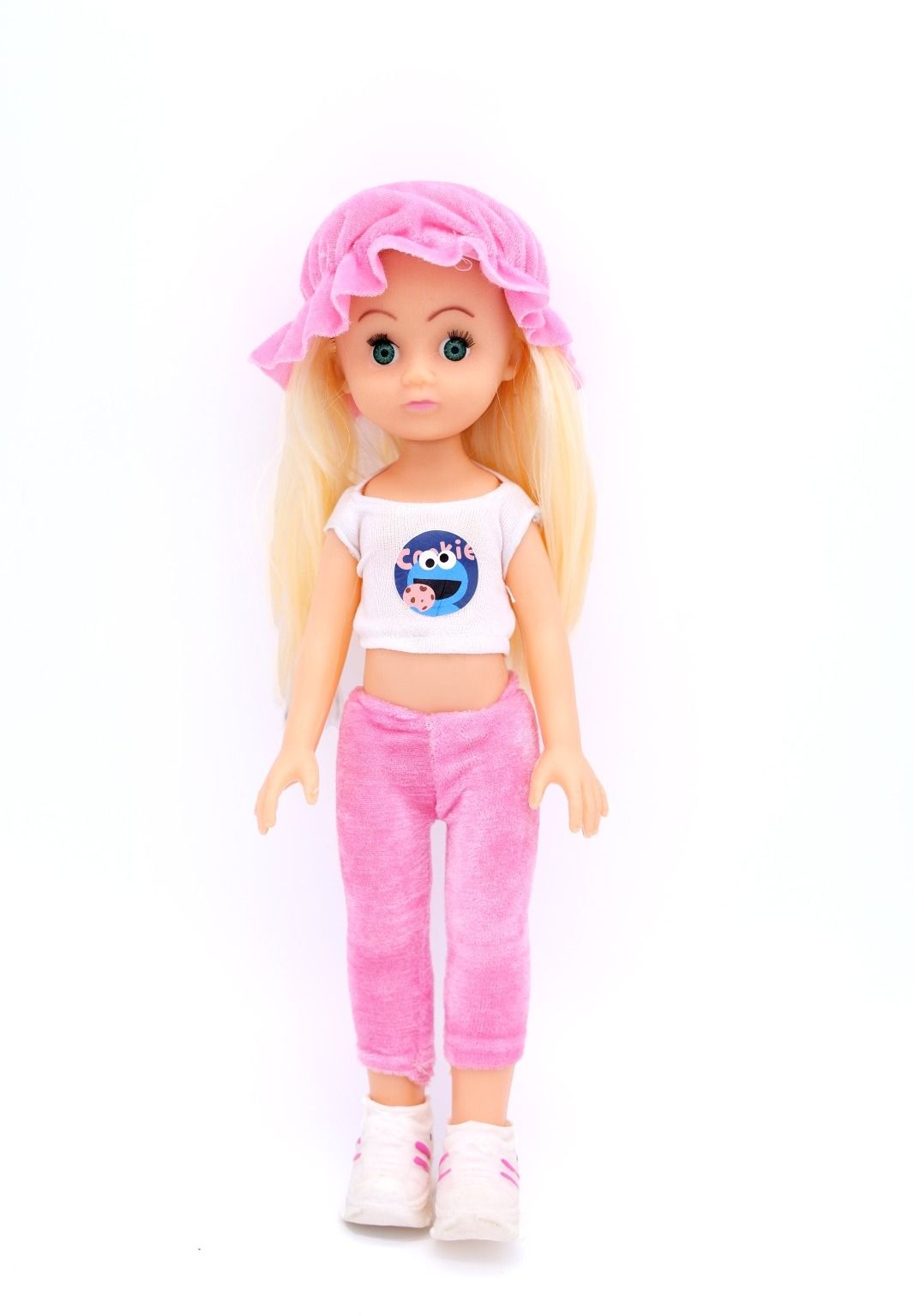 Cute Little Girl Doll Fashion Doll in Velvet Dress with Hat for Girls Kids