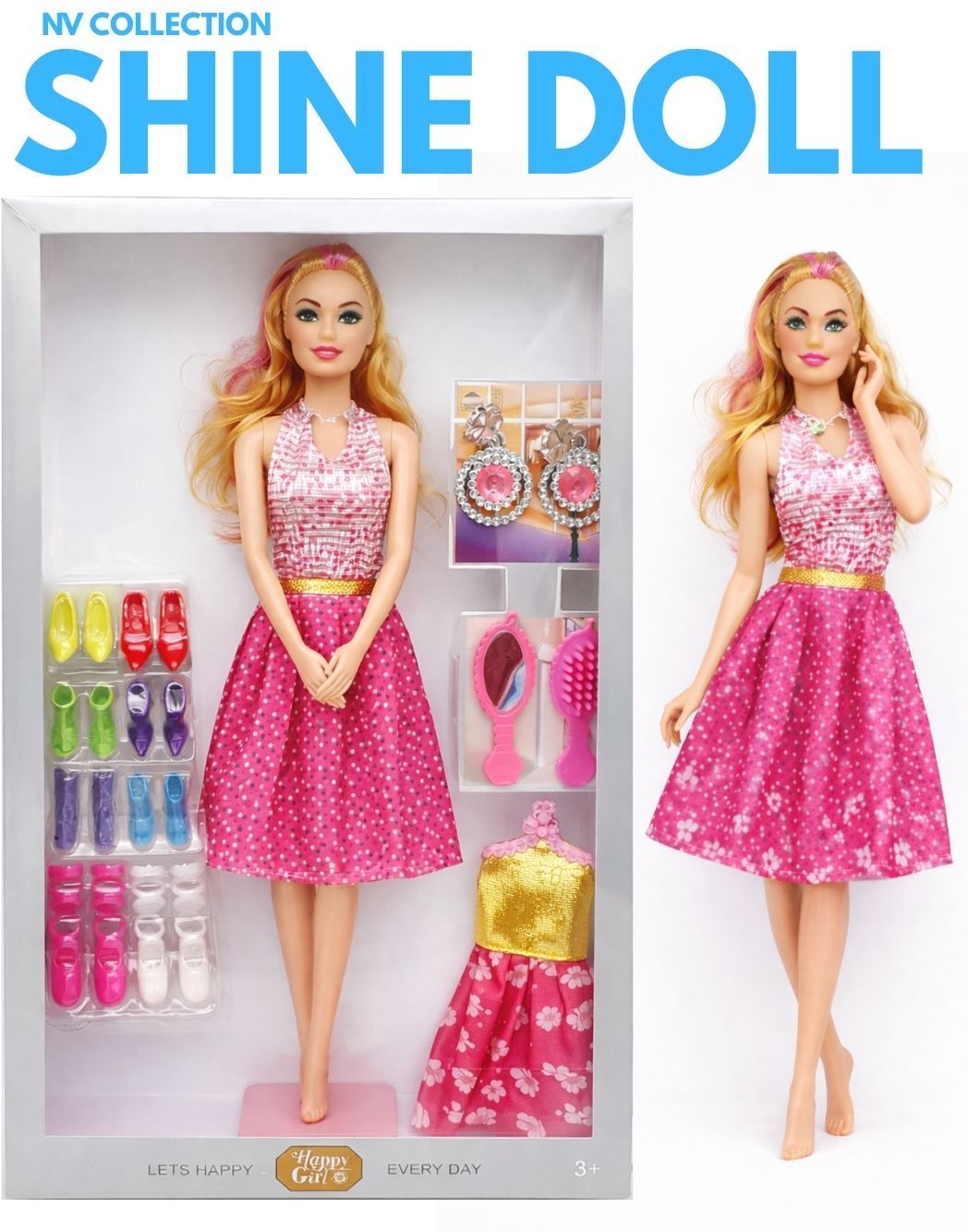 Shine Dolls Fun Accessories Set for Role Play Games