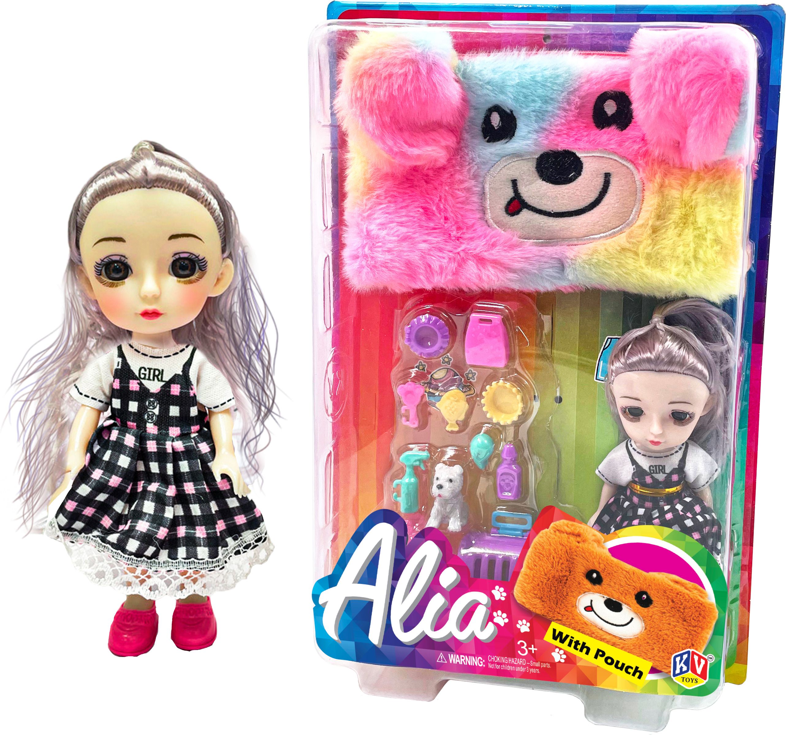 Alia Doll with Pets | Fun Pet Accessories & Multicolor Pouch-image-43