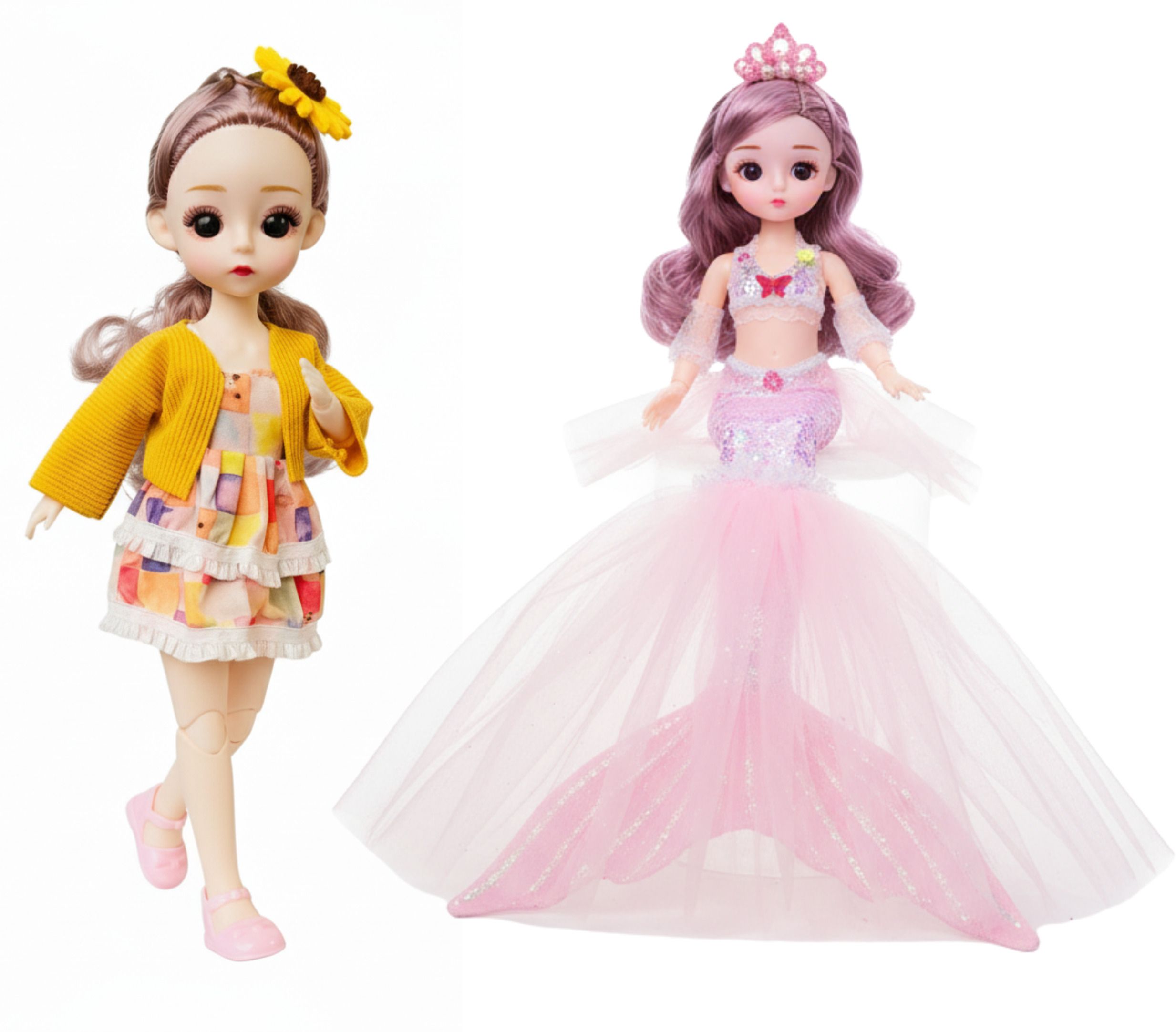 30 cm Fashion Doll and Mermaid Doll Combo for Girls (Random Color)-image-34