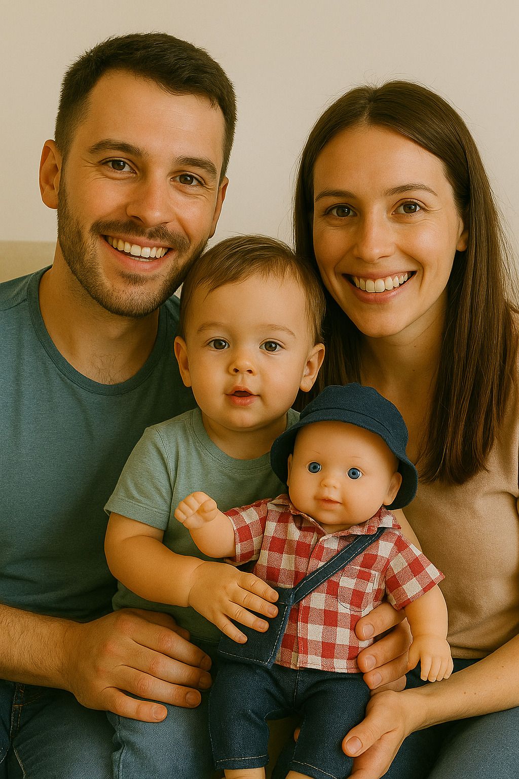 Cute Little Boy in Doll for Kids with Removable Clothe Red Shirt Educational Toy