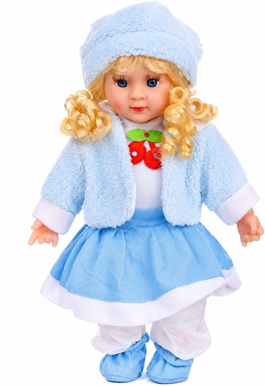 wubliq Blue Musical Talking Baby Doll Soft Plush Singing Toy for Kids-picture-33