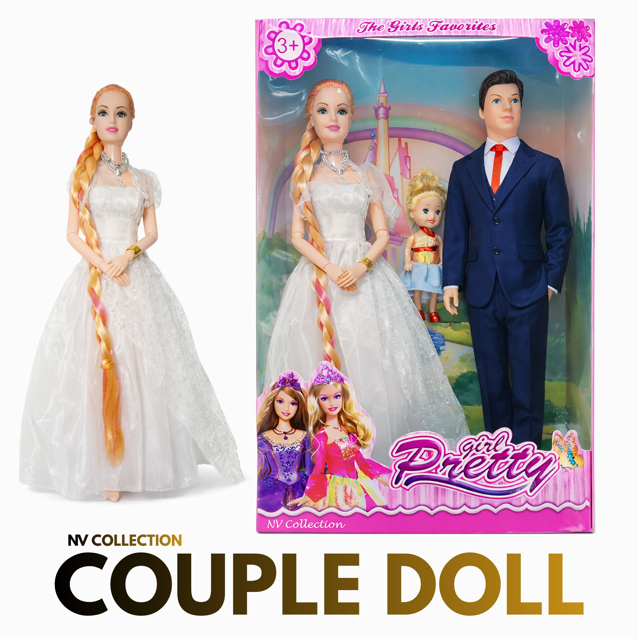ctc creation Couple with Baby Doll Play Kit for Kids-picture-38