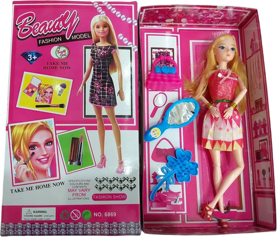 Doll Set with Moveable Arms & Legs for Girls with Fashion Accessories-image-37