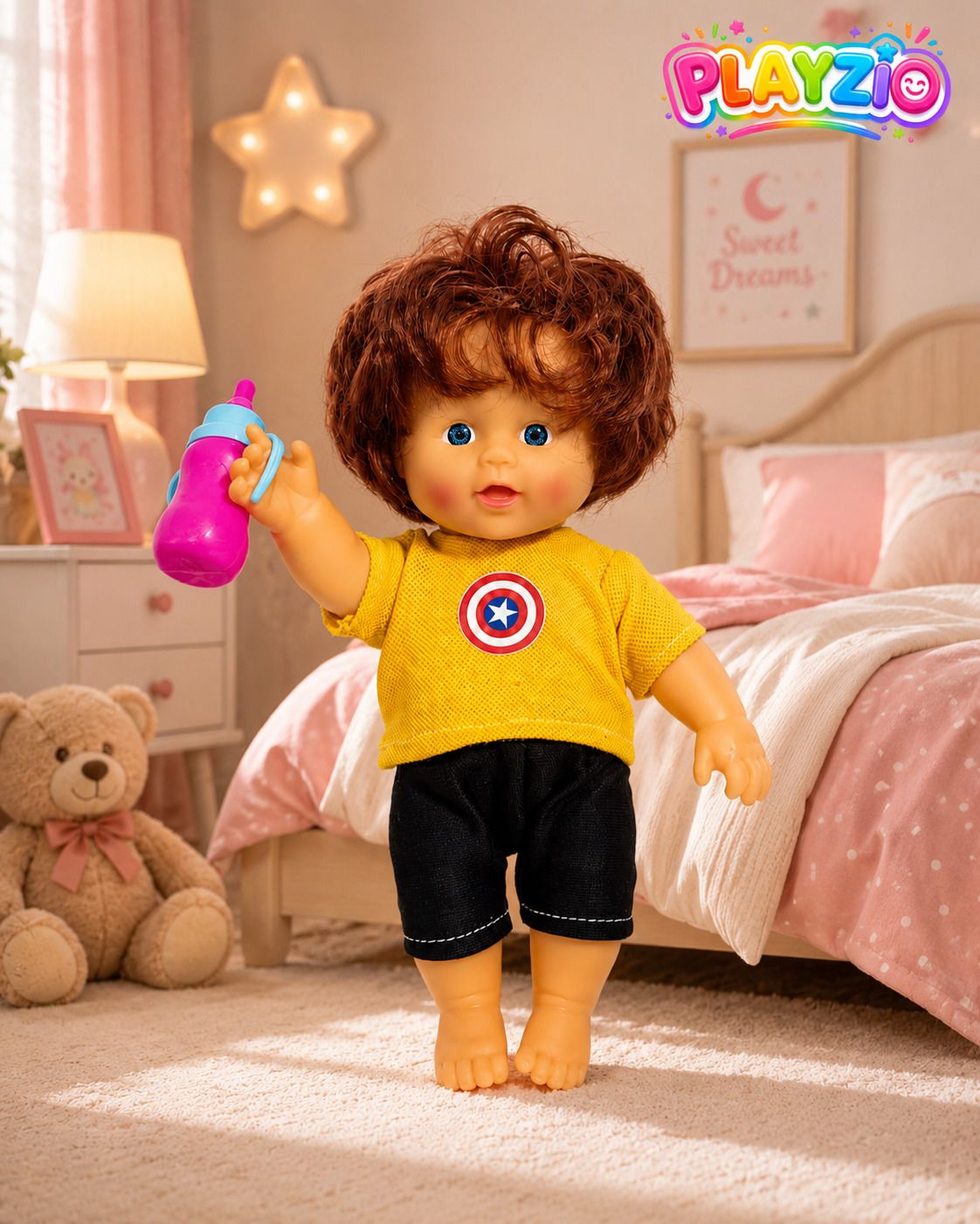 Cheeky Charlie Adorable Yellow Baby Doll | Soft Toy for Girls & Boys-image-5