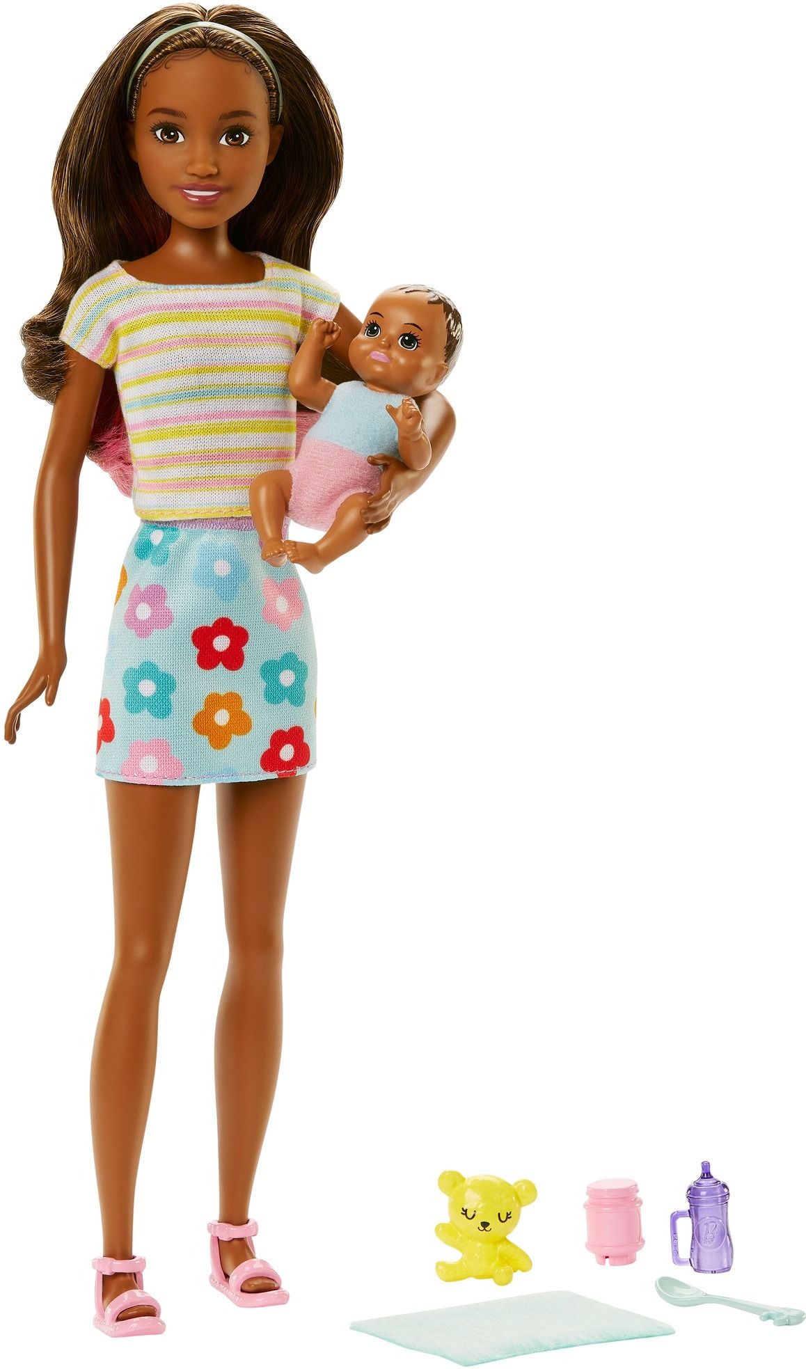 barbie Dolls and Accessories, Brunette Skipper Doll with Baby Figure-picture-16
