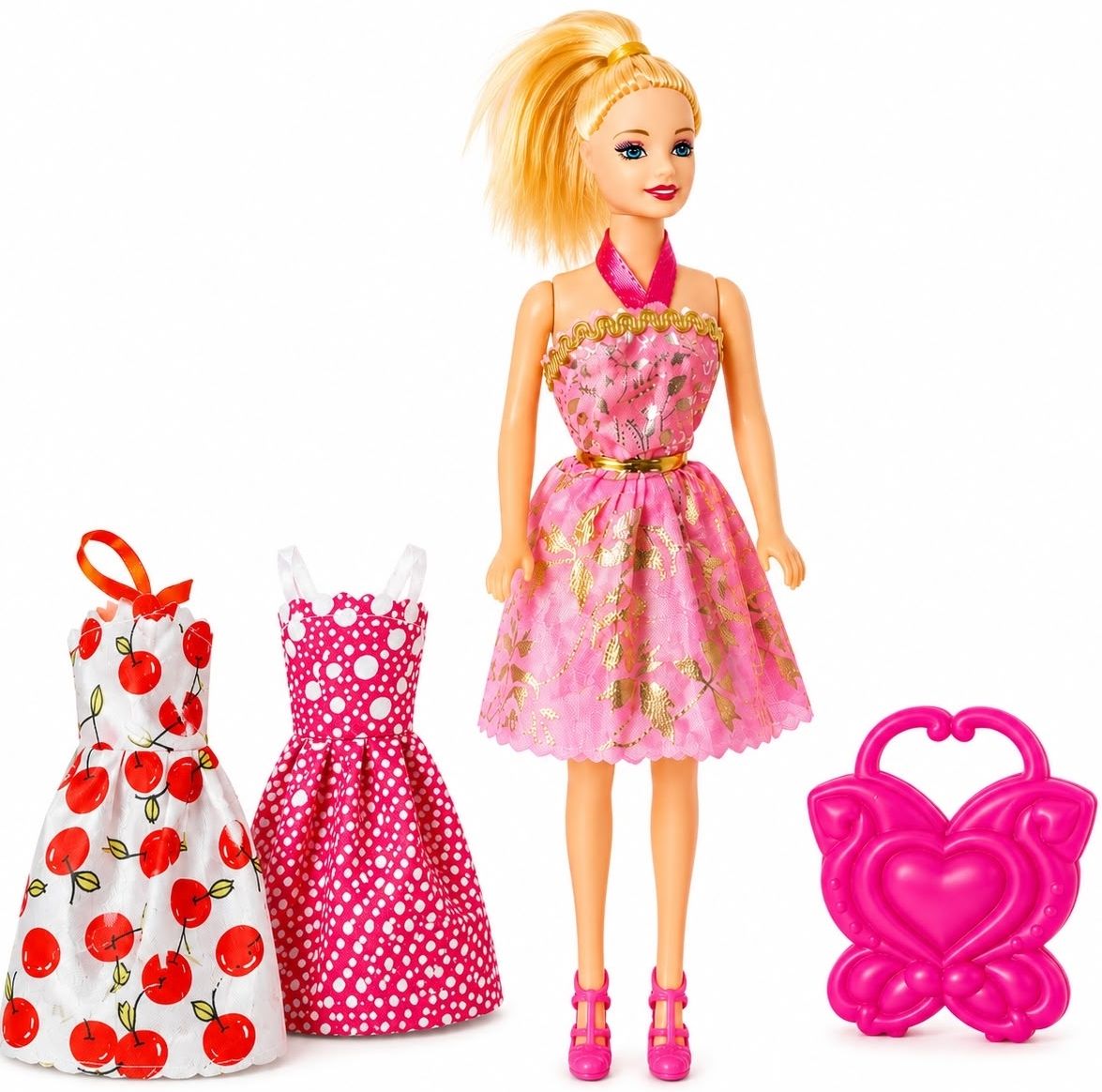 Dress-Up Fashion Doll Toy Set with 2 Changeable Dresses-image-33