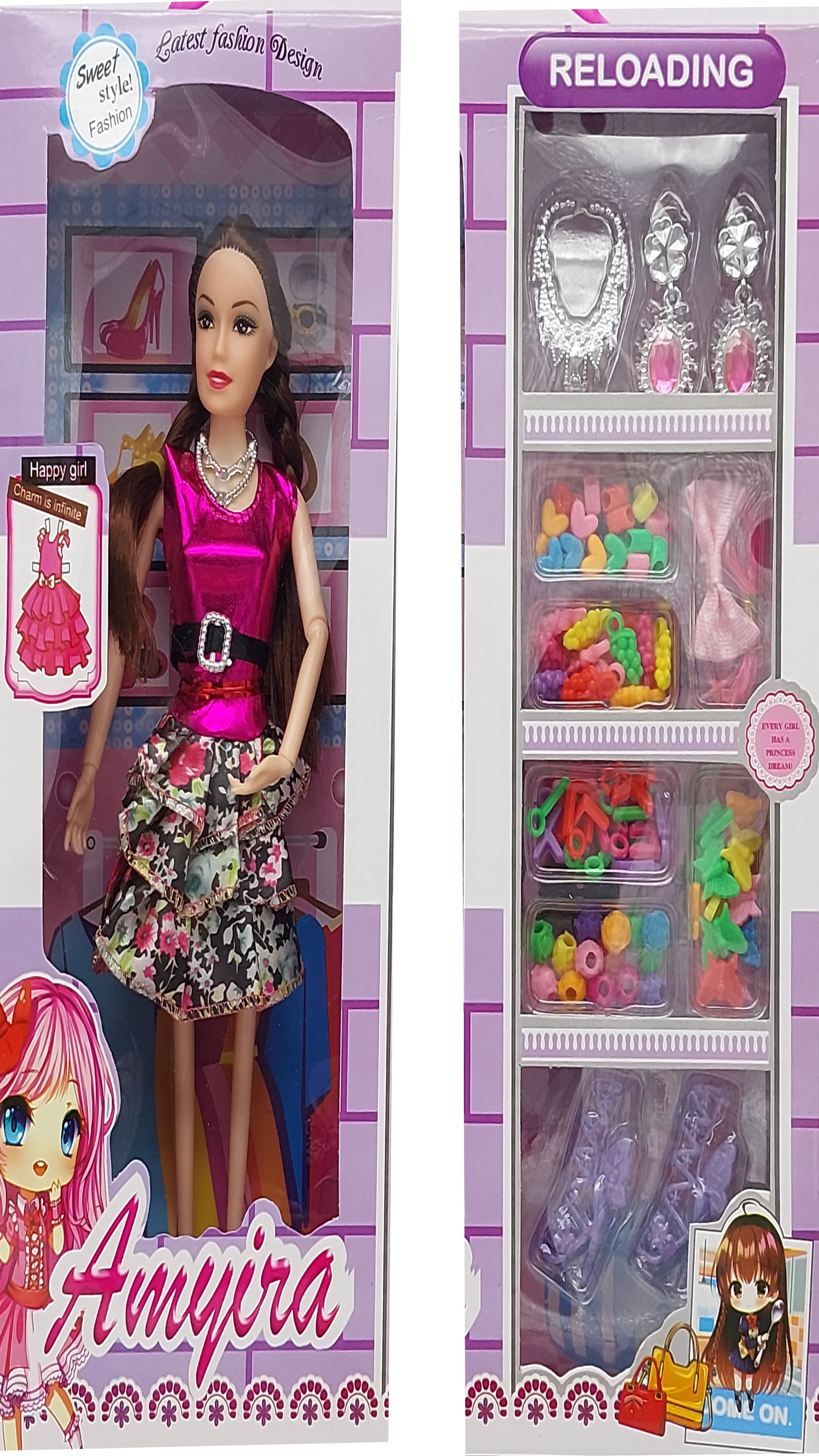 ctc creation Sweet Happy Girl With Doll Dresses Set For Kids (Multicolor)-picture-11