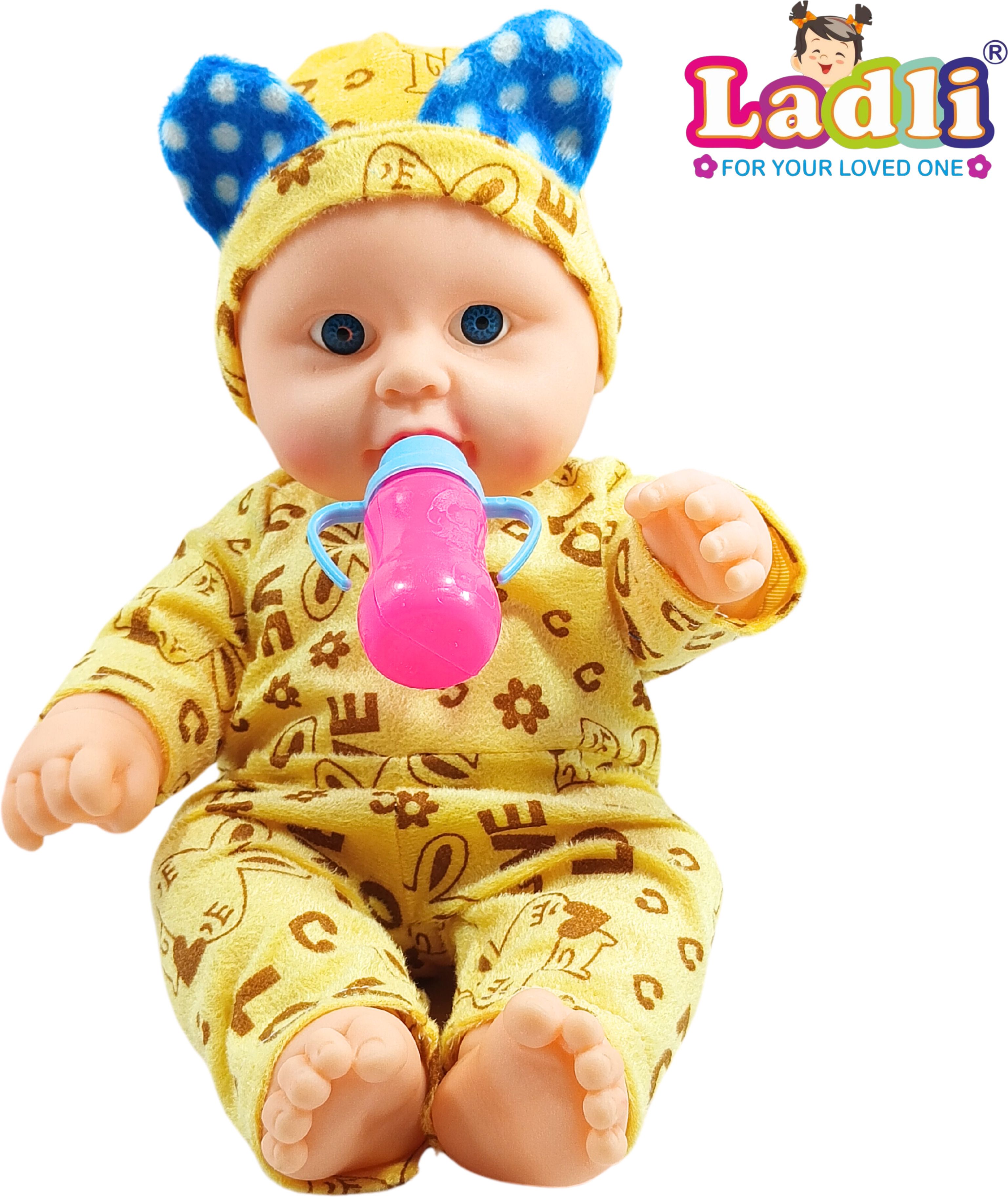 Removable Clothes Cute Little Boy in Teddy Printed Dress Doll for Kids