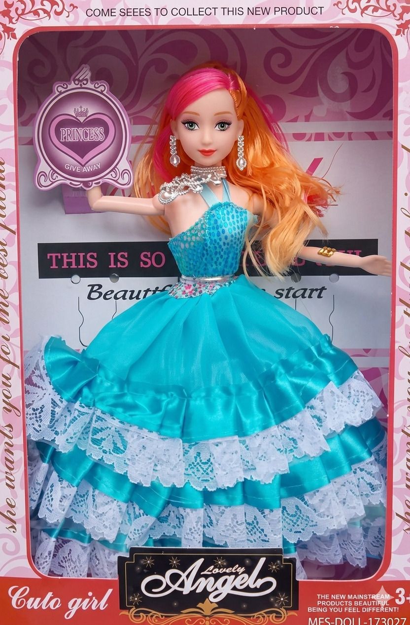 Princess Angel Fashion Doll 12 Inch SKY BLUE GROWN Pink Hair-image-42