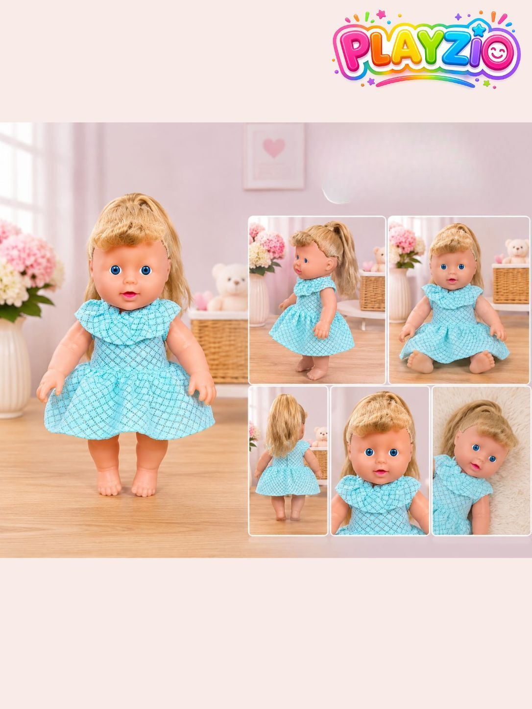 playzio Lovely Lucy Baby Doll with Hair Styling Accessories & Cute Handbag-picture-34