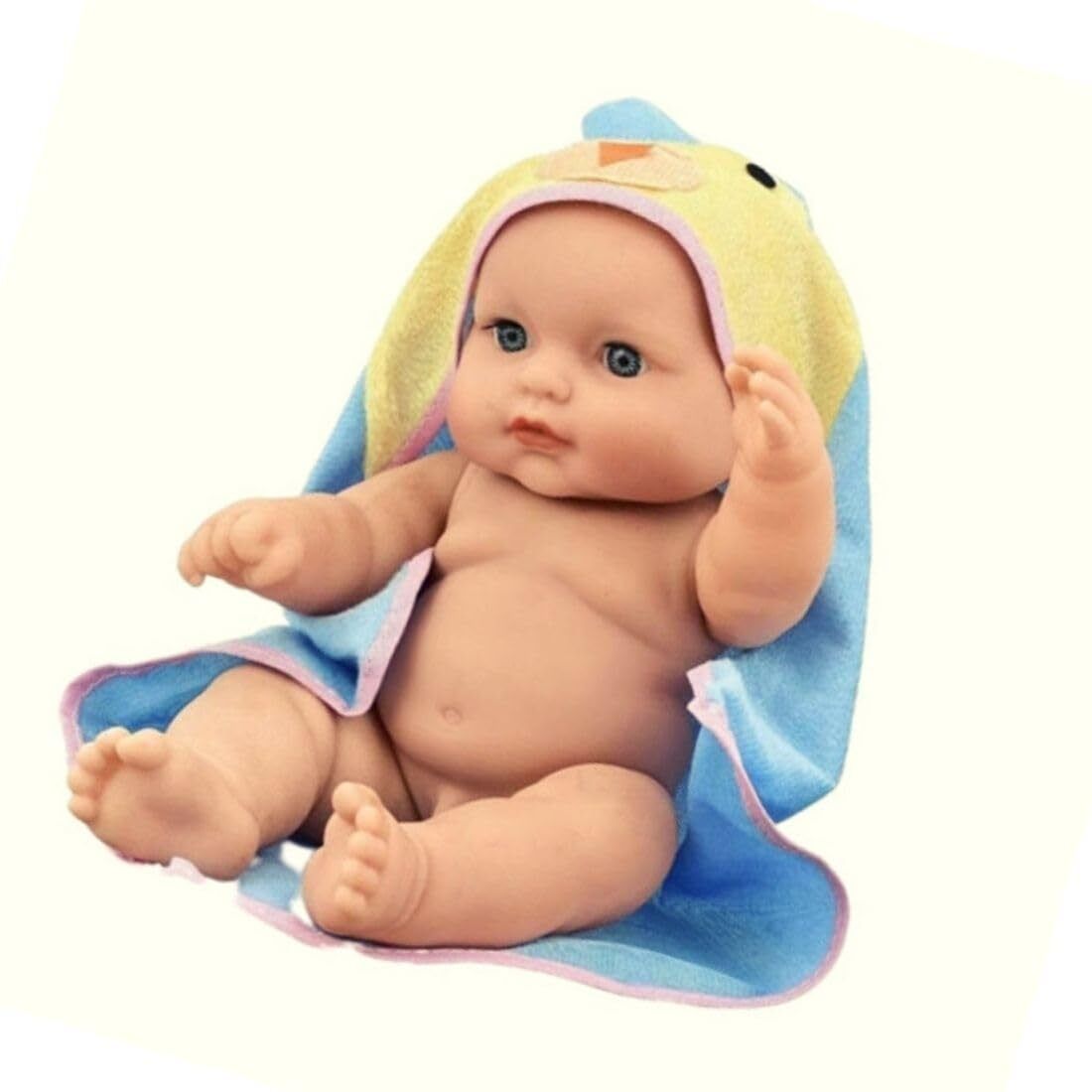Cute Little Boy Doll in Towel Printed Dress Toys for Kids
