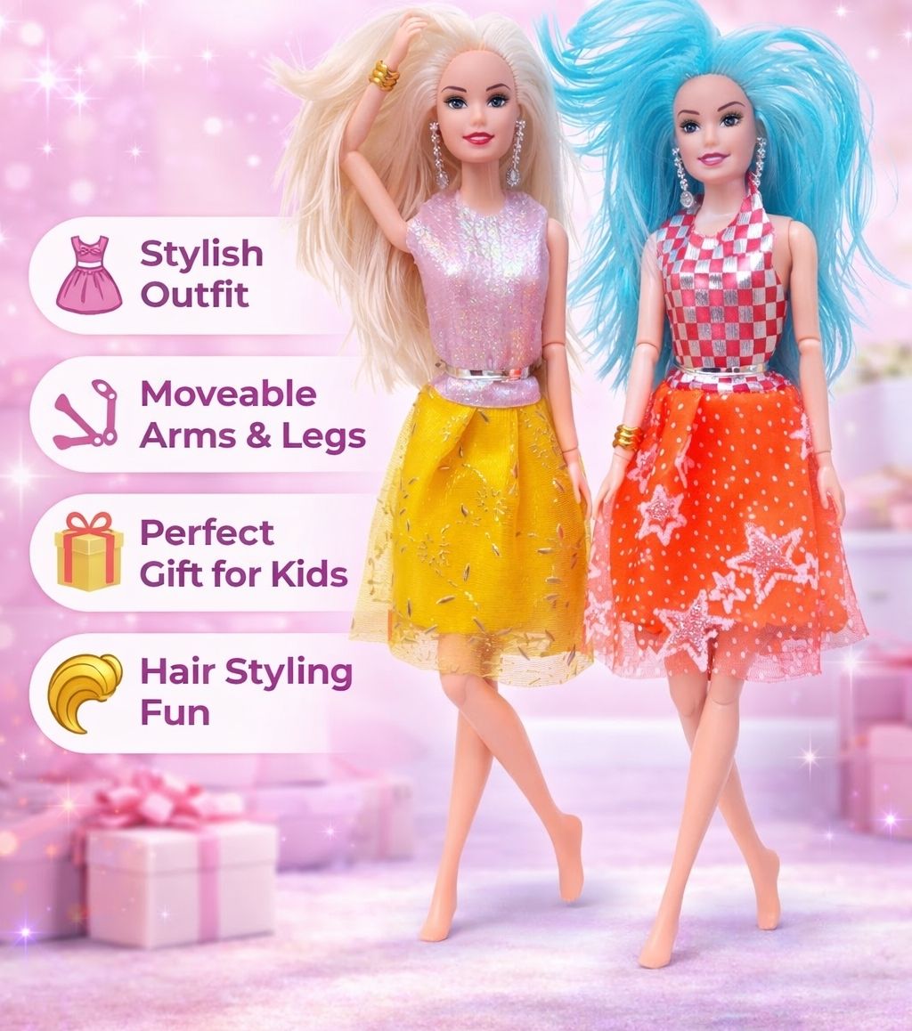 vijlet Beautiful Fashion Doll Set 2Pcs-picture-40