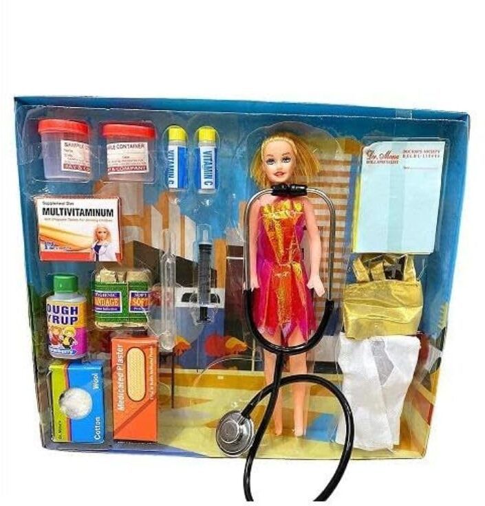 mgt creation Doctor Doll Playset for Girls with Medical Instruments Kit with Stethoscope-picture-41