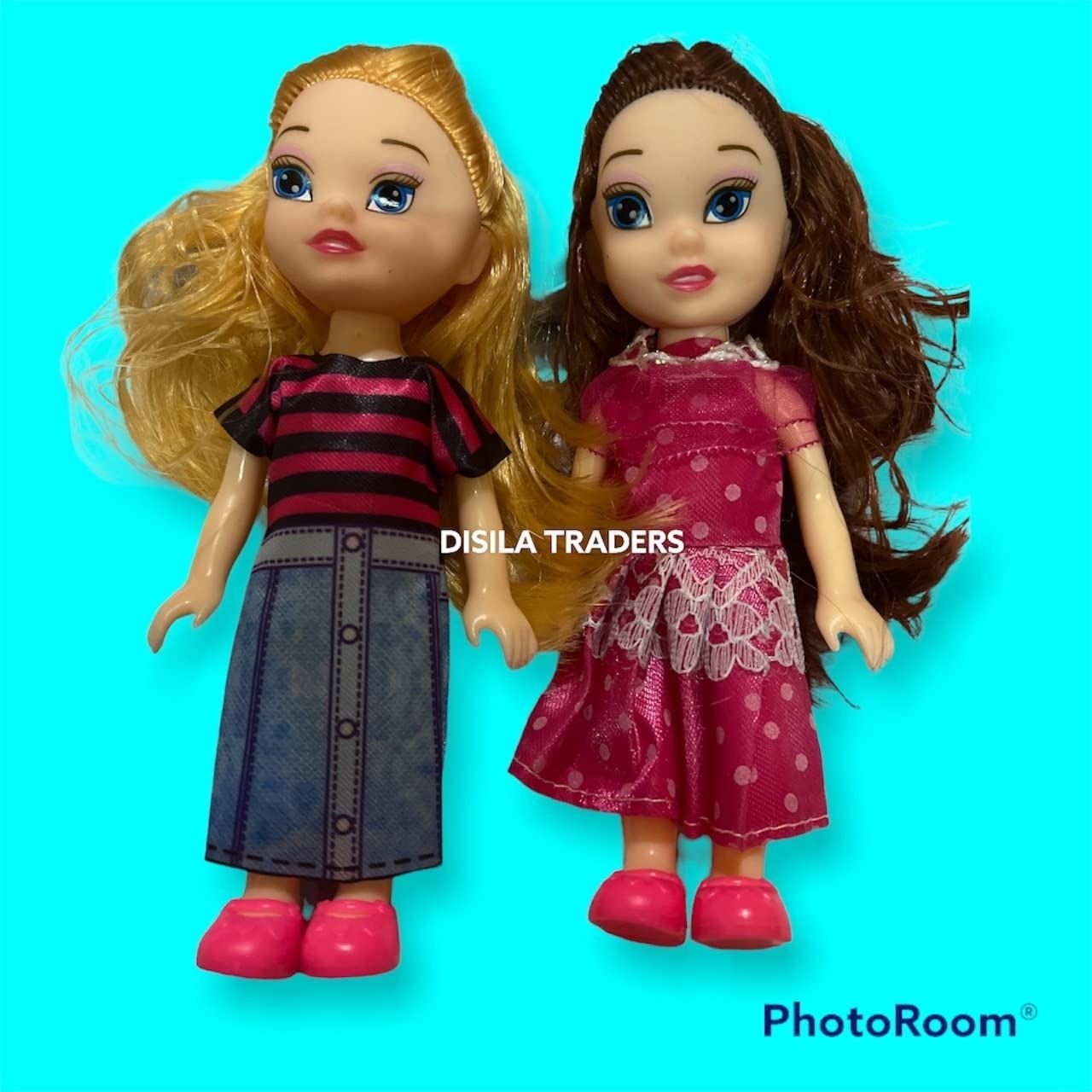 Dolls Toys for Girls- Pack of 2 | Cute Mini Dolls in Random Colors & Designs-image-3