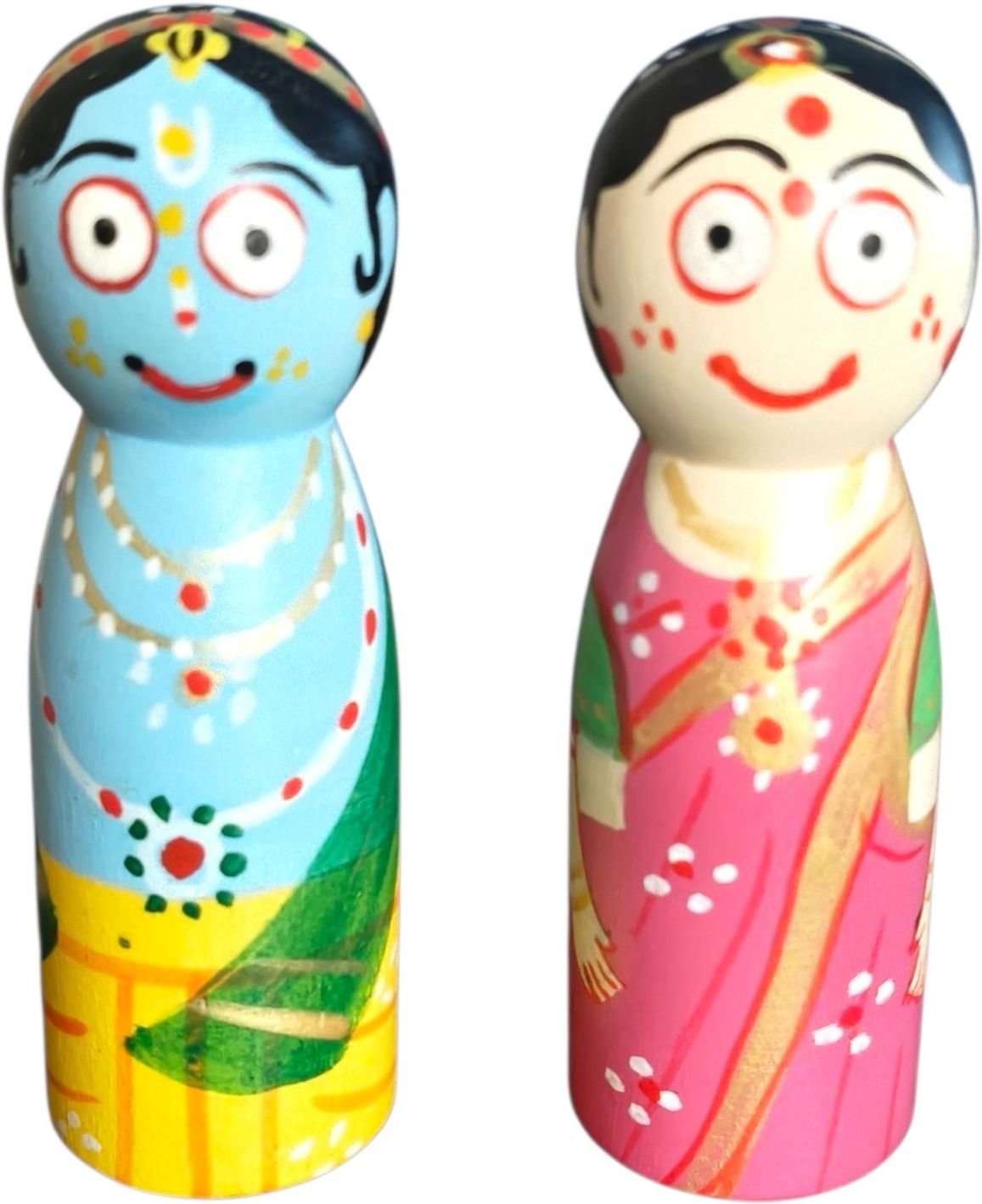 yooksin Radha–Krishna Wooden Peg Dolls Set of 2-picture-23