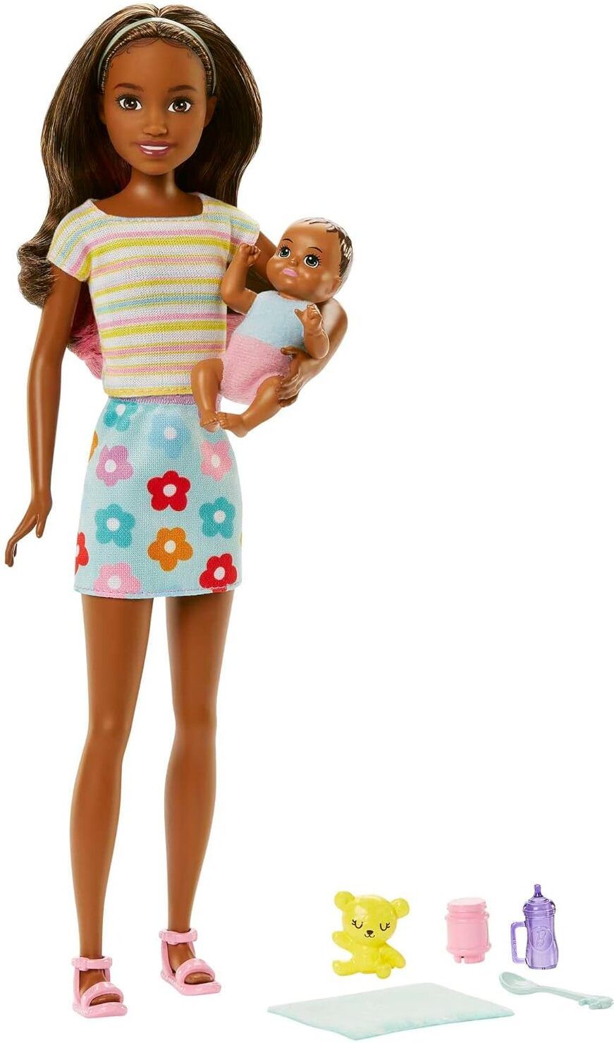 barbie Brunette skipper with Baby figure & 5 Accessories Playset-picture-40
