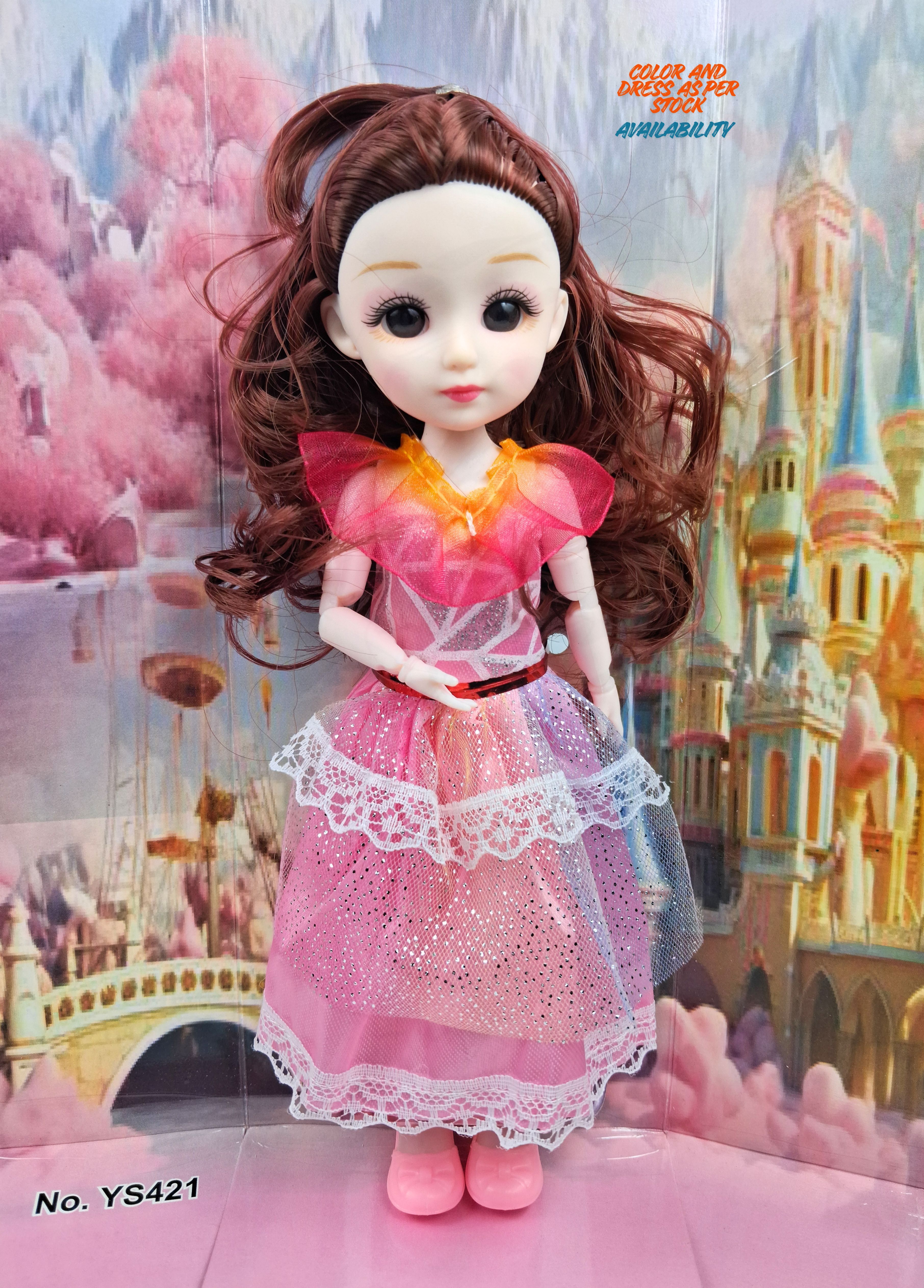 meesaj Mahi Girls Cute Fashion Doll in Pink Dress – Fully Movable Toy for Kids 3+-picture-40