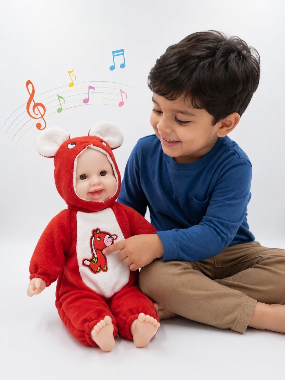 wubliq Musical Talking Baby Doll Soft Plush Toy for Kids multi Color Doll with Sound-picture-36