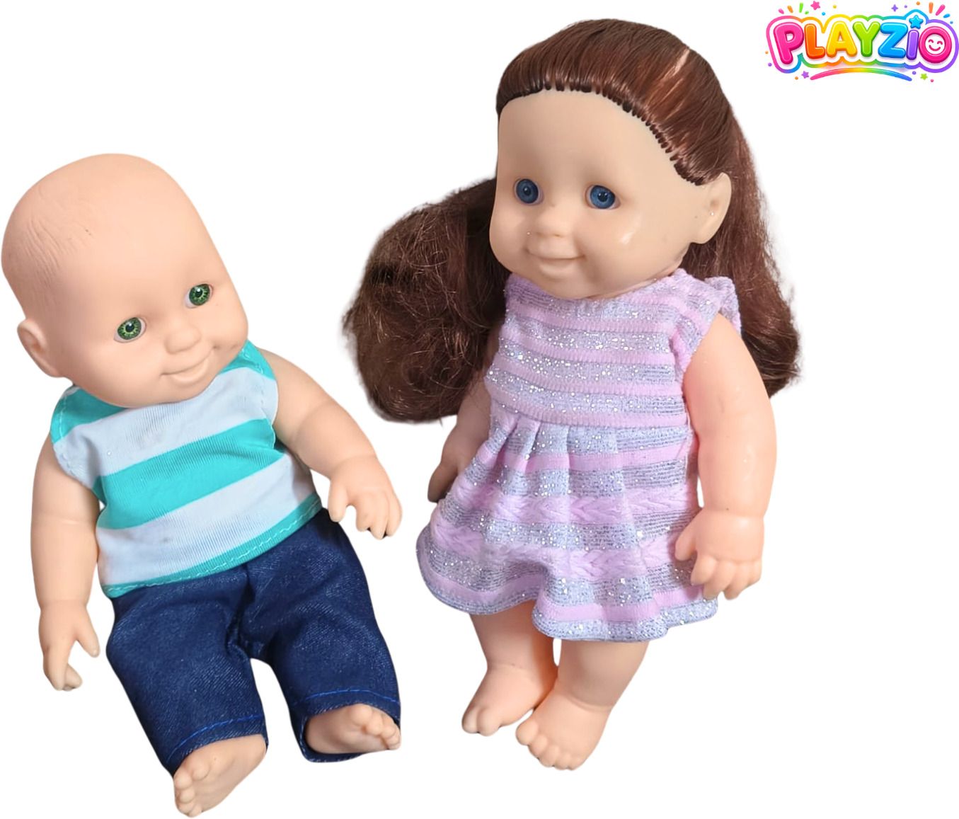 Cute Baby Doll Pair with Stylish Dress | Kids Pretend Play Toy | 3+ Years-image-32