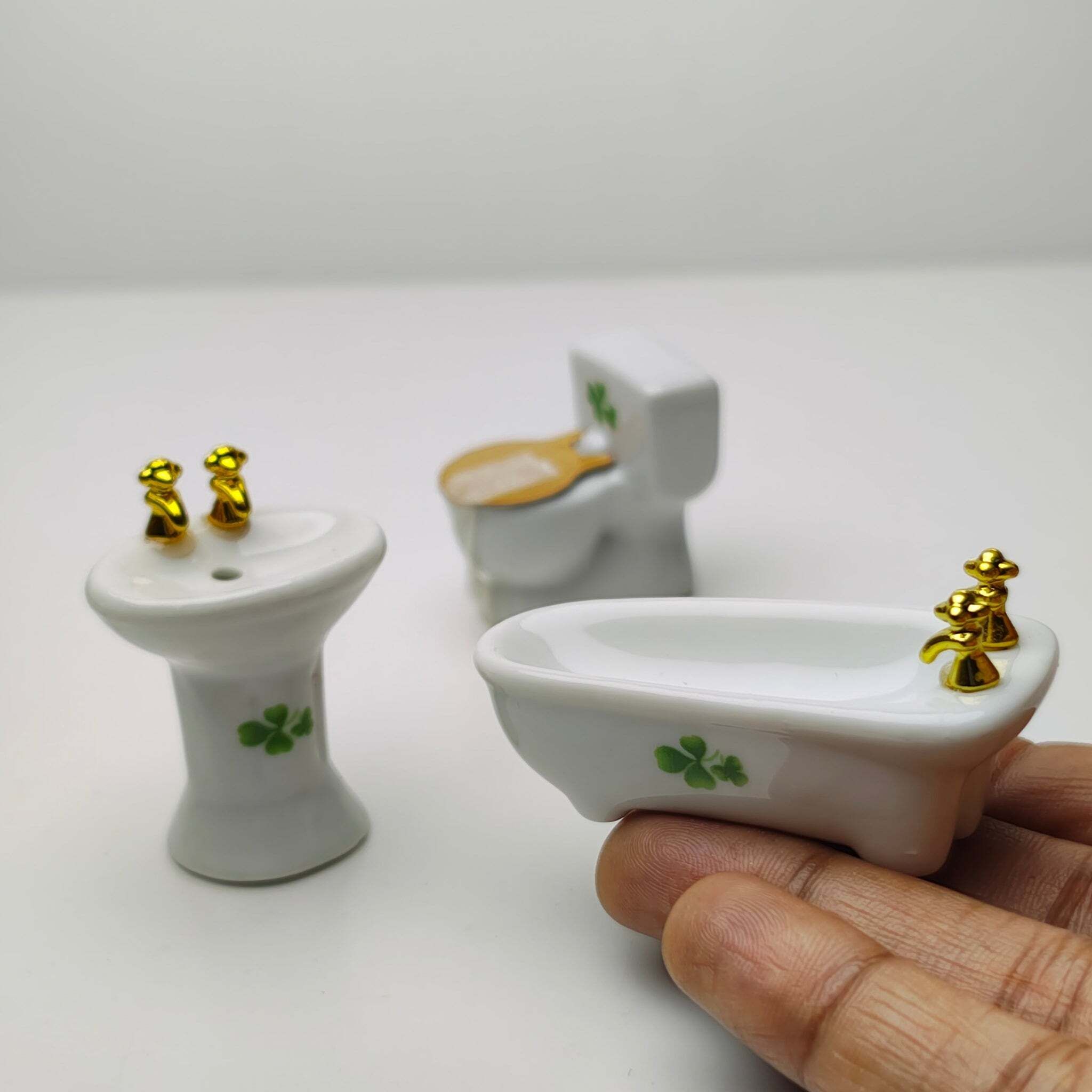 Miniature Bathroom Set Dollhouse Accessories Playset-image-3