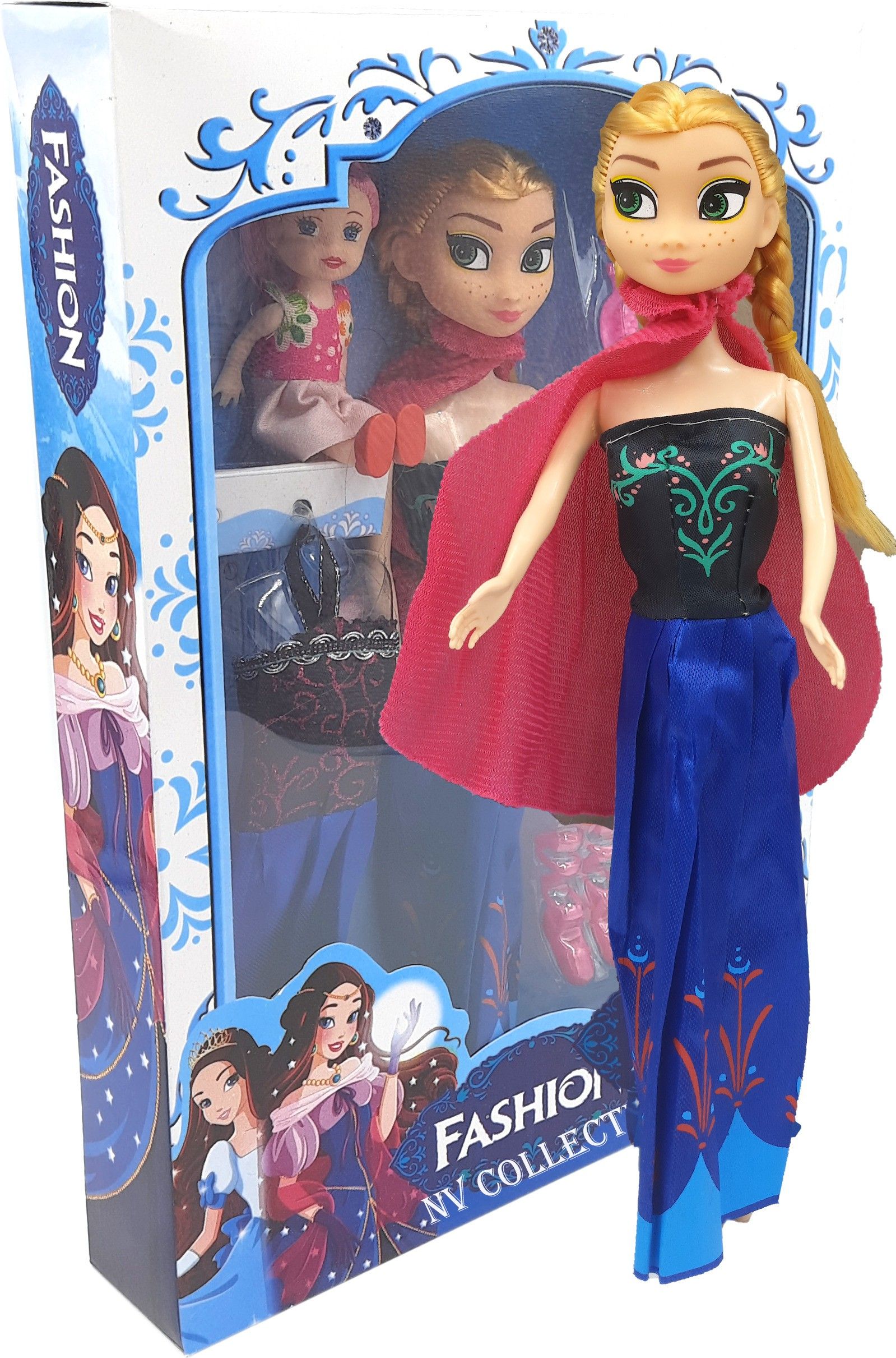 ctc creation Girls Frozen Doll With Baby Doll Dresses And Accessories (Multicolor)-picture-22