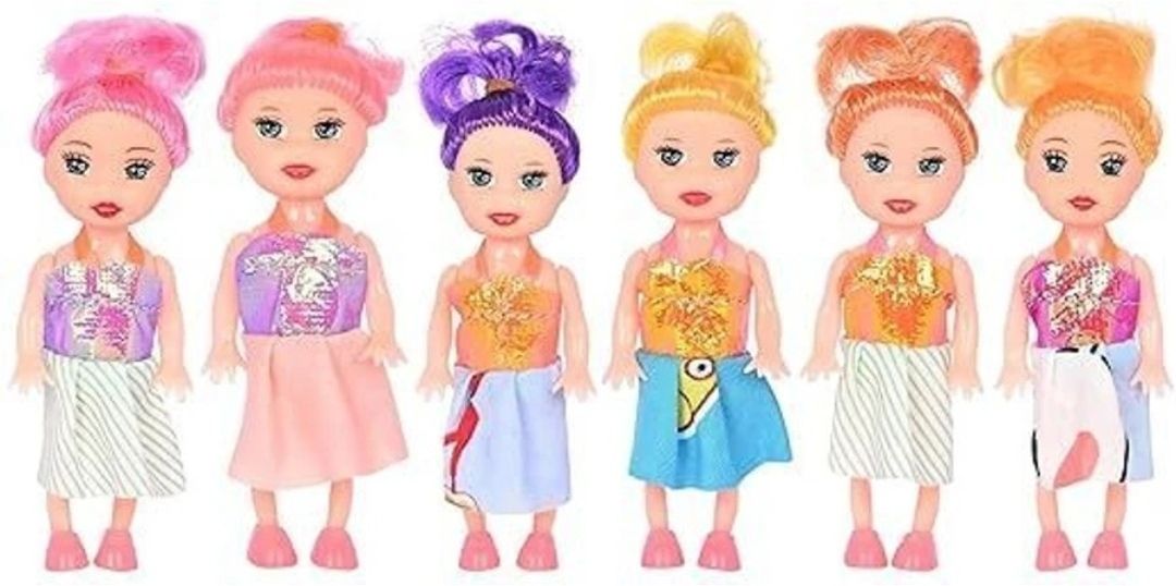 Cute & Attractive 6 Sister Dolls With Beautiful Hair and Movable Body Parts