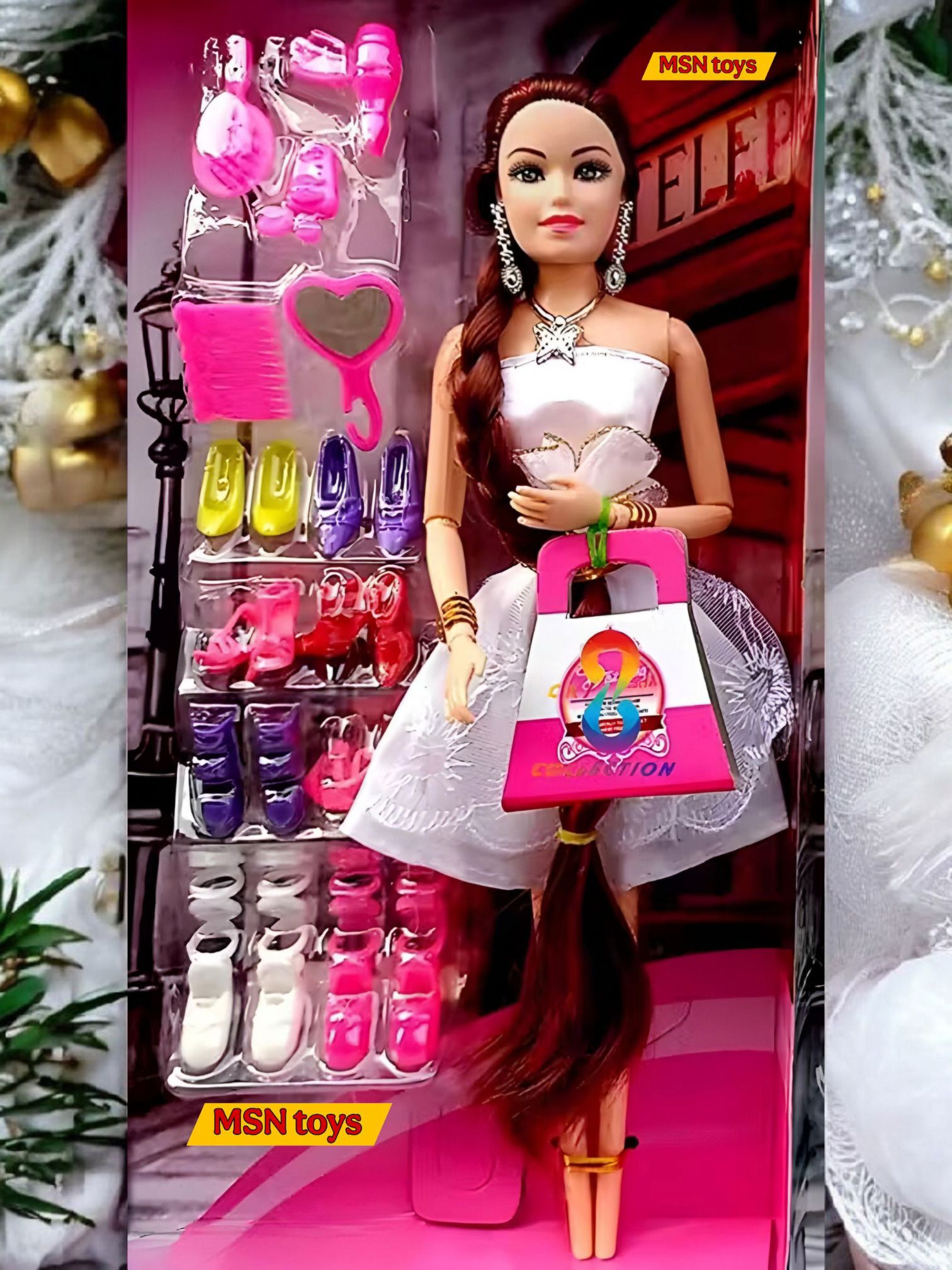 msn Stylish Long Hair Set Doll and New Angel Doll Set for Kids ds13-picture-10