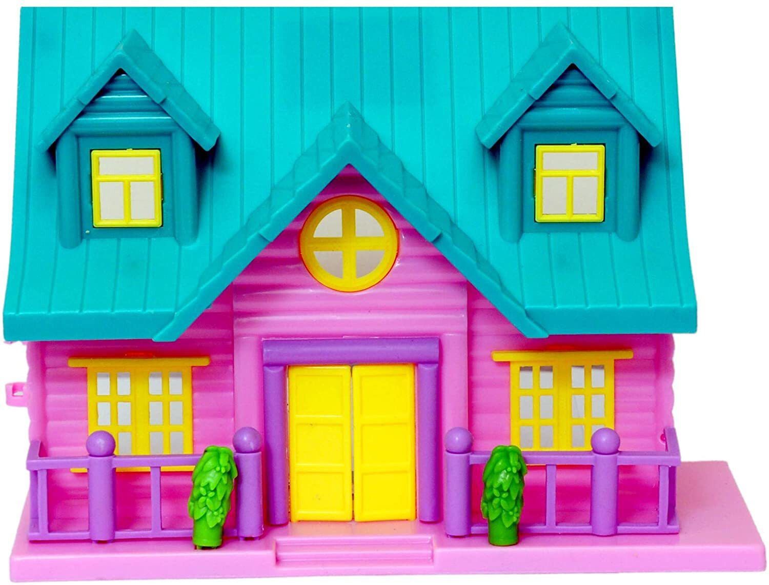 Funny House Play Set Doll House With Open able Door And Furniture For Kids-image-12