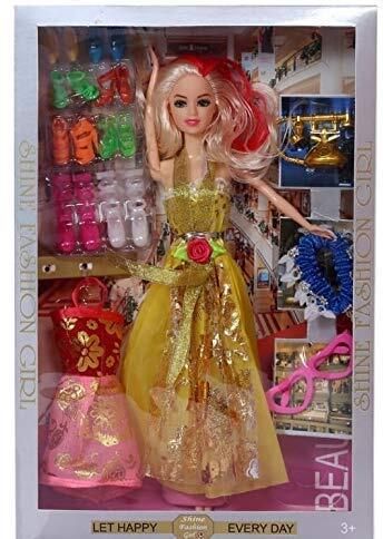 Doll Fashion Shoes Doll and Beautiful Hair Doll Set Kids with All Accessories-image-20