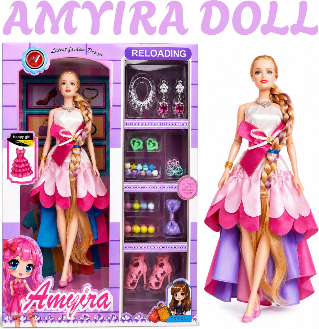 Amayira Glam Princess Toy Doll with Styling Accessories-image-15
