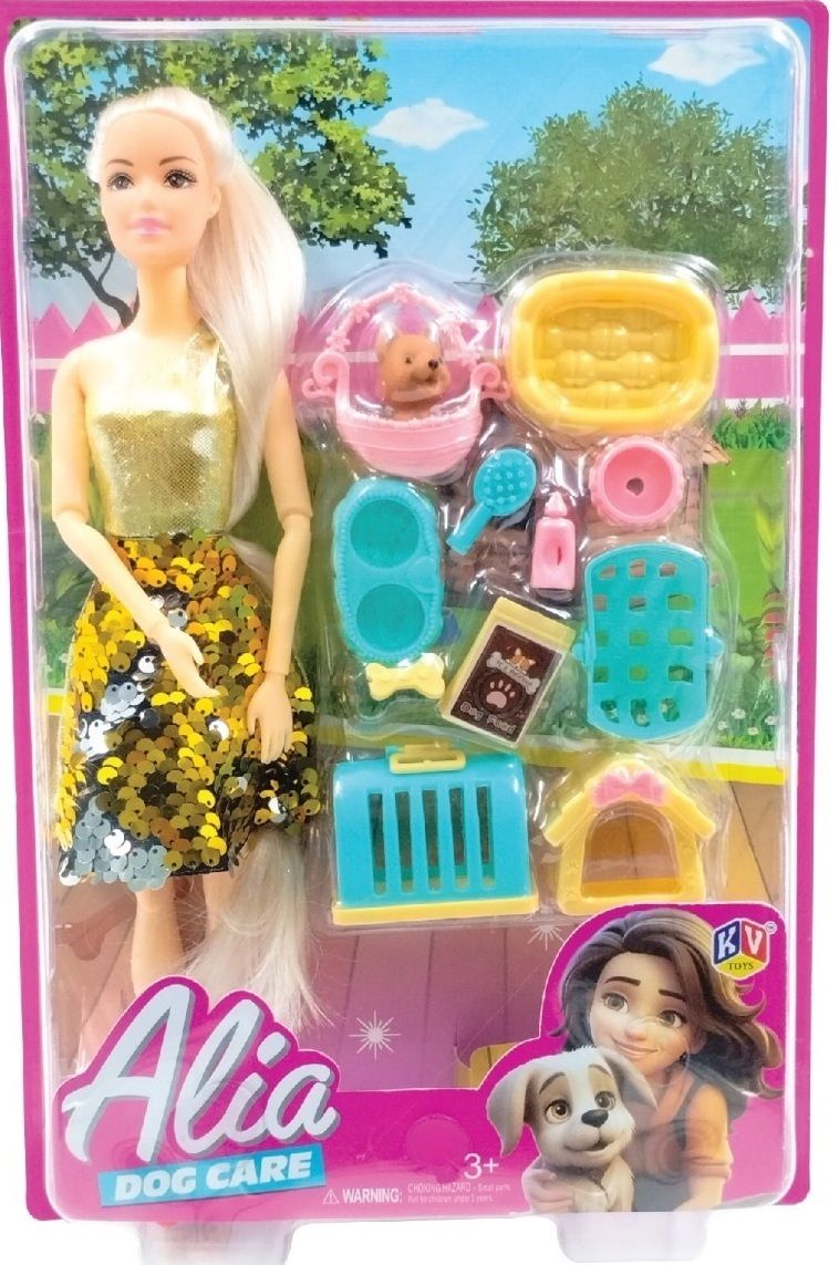 k v toys Alia Doll Fun Pretend Alia Dog Care Set with Pet, Carriage and Other Accessories-picture-33