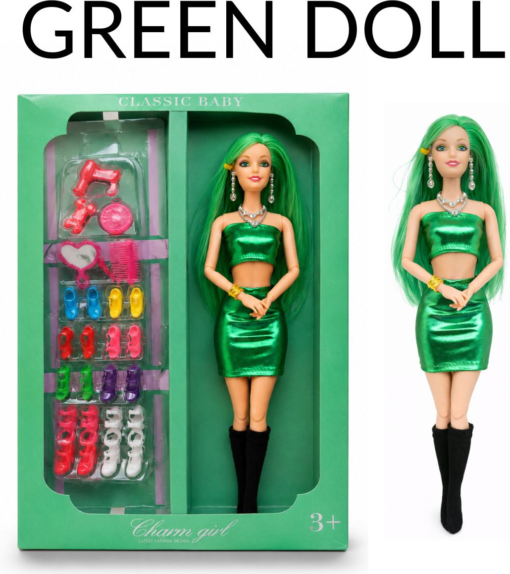 nv collection Green Fashion Doll with Beauty Accessories-picture-13