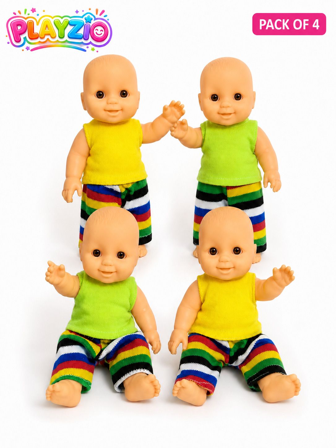 Chubby Baby Dolls with Bright Clothes for Kids Aged 3 Years and Above-image-7