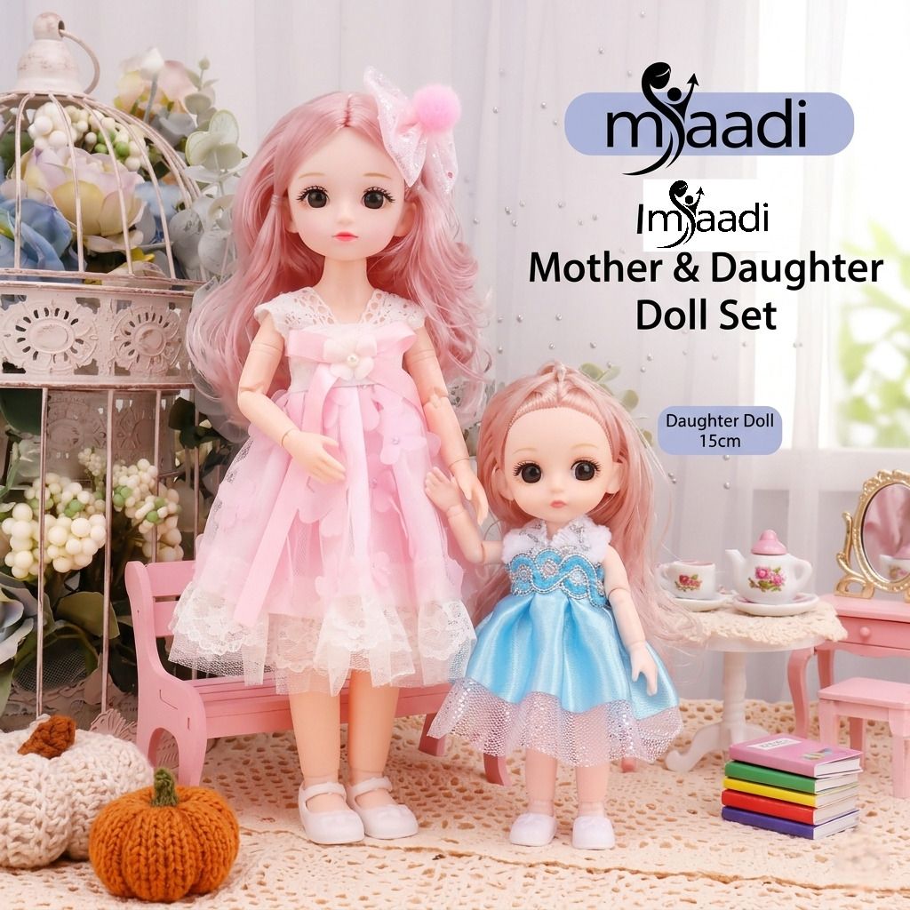maadi Mother & Daughter BJD Fashion Doll Set Outfits - Perfect Birthday Gift for Girls-picture-38