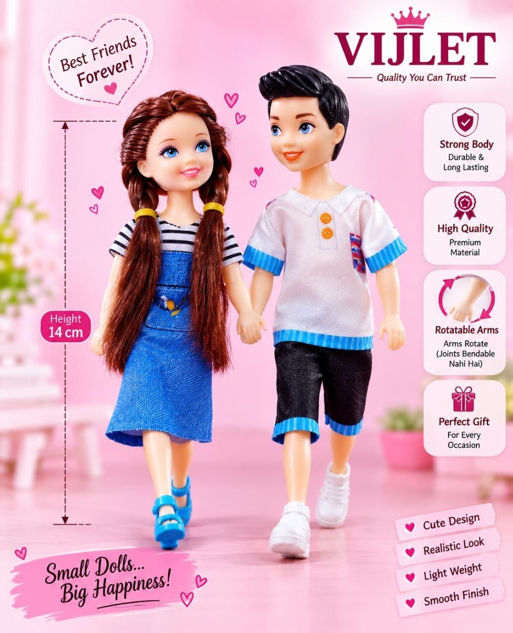 Boy & Girl Couple Doll Set | Raksha Bandhan Brother Sister Gift-image-46