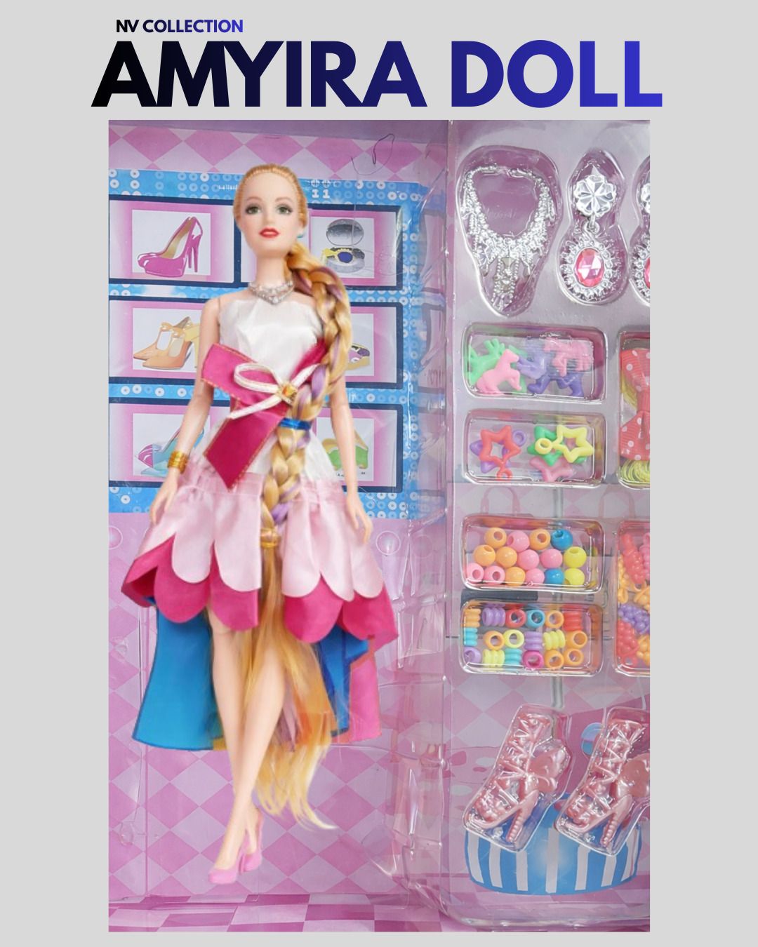 nv collection Fashion Doll Set Designed with Accessories for Role Play and Story Creation-picture-18