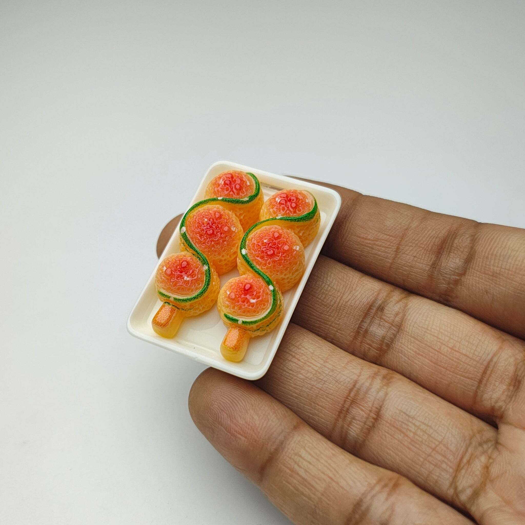 Miniature Fruit Skewers Tray Set Dollhouse Food Accessories Playset-image-1