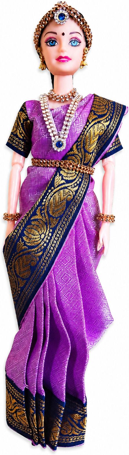 haritage South Indian Bride Doll – Handmade Traditional Doll in Silk Saree with Jewelry-picture-34